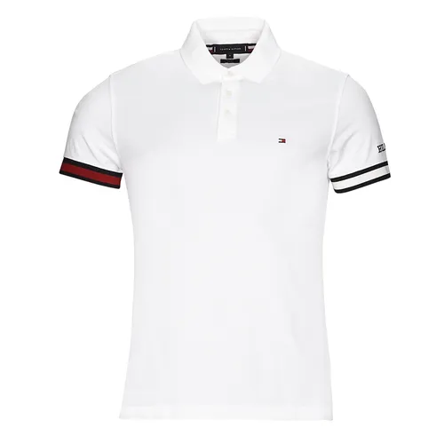 Áo Polo Nam Tommy Hilfiger Flag Logo Cuff Sleeve Polo Shirt Màu Trắng
